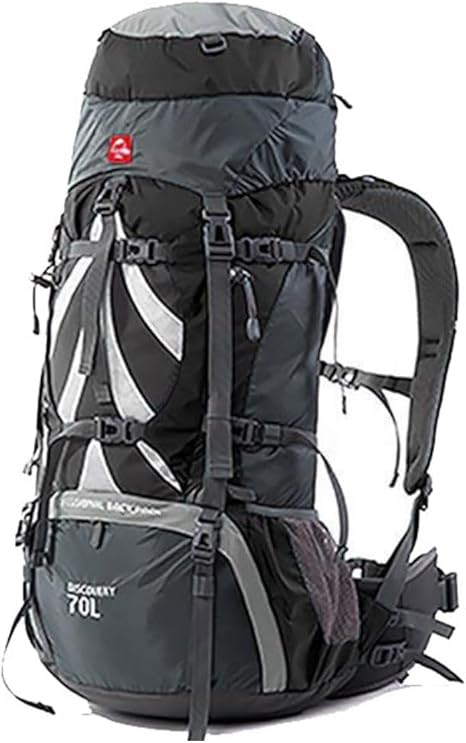 70+5L Lightweight Hiking Backpack, Ripstop Fabric - Lightweight CR Carrying System - Comfort Weight Bearing, Brown, Ultralight Hiking Backpack