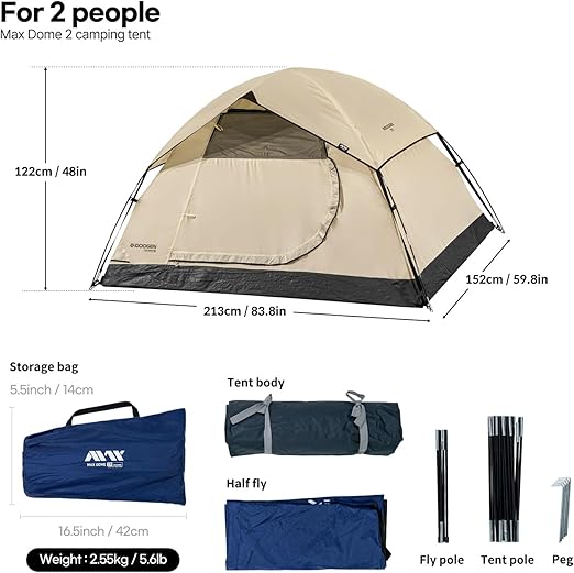 Tents for Camping 2/4/6 Person Camping Dome Tent, Easy to Set Up, Lightweight Camping Tent, Portable Camping Tent for Outdoor and Backpacking Sundome Tent