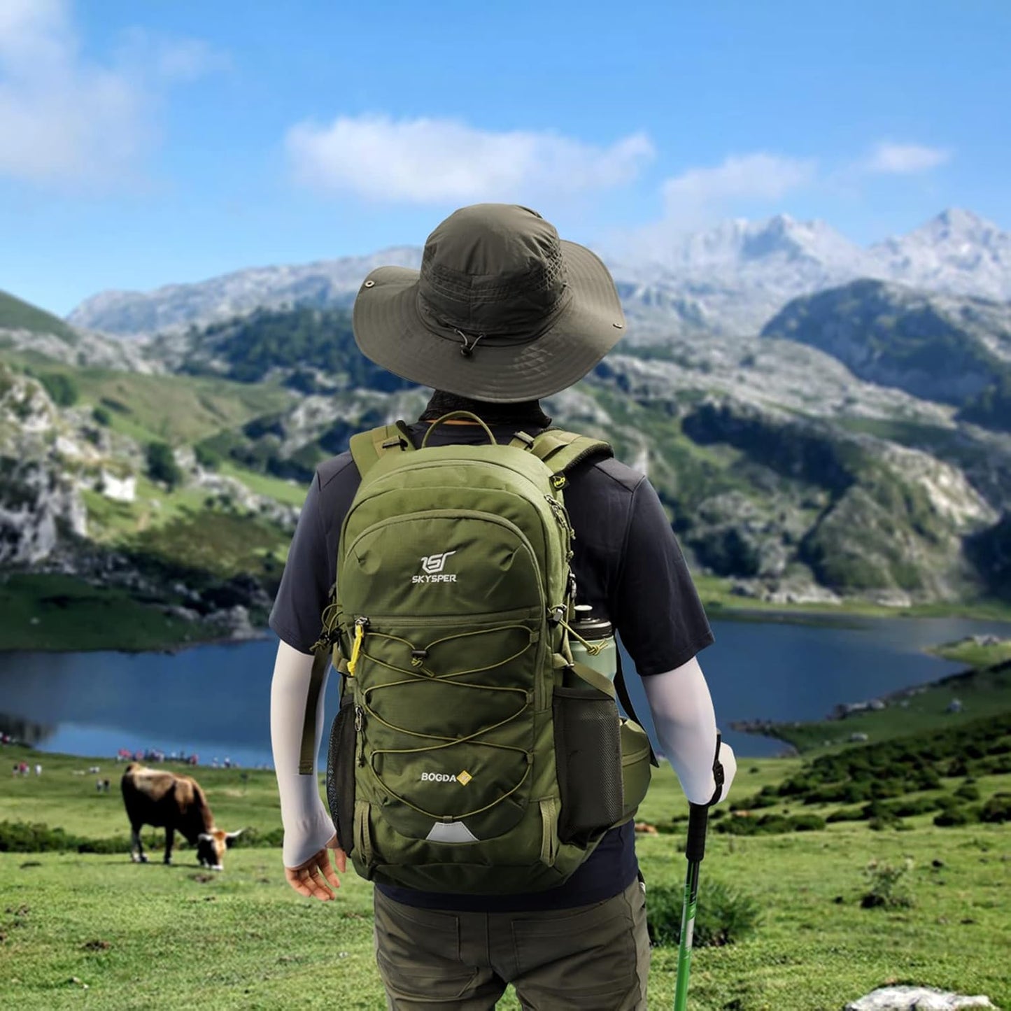 Hiking Backpack for Men Women, 35L Travel Backpack Waterproof Camping Backpack Outdoor Lightweight Daypack