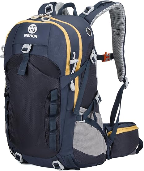 Hiking Backpack, 40L Lightweight Camping Backpack with Rain Cover, Water Resistant Large Hiking Bag Outdoor Travel Daypack for Men Women
