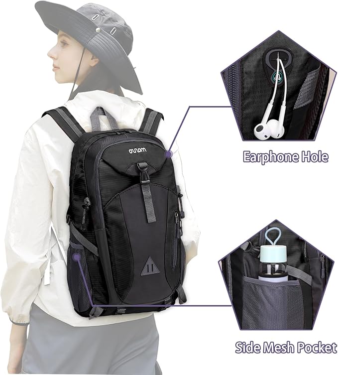 Hiking Backpack,40L Waterproof Lightweight Backpack for Hiking Camping Outdoor Sports,Travel Daypack Men Women