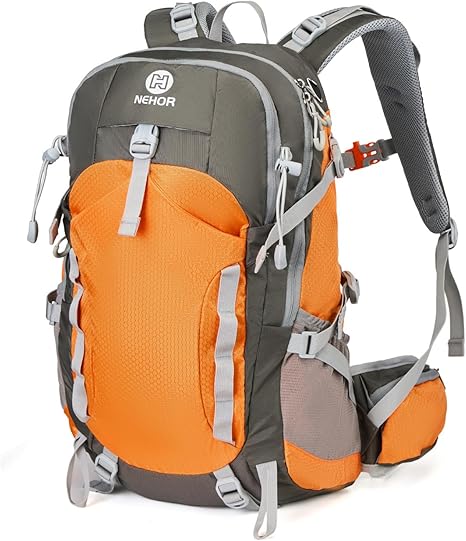 Hiking Backpack, 40L Lightweight Camping Backpack with Rain Cover, Water Resistant Large Hiking Bag Outdoor Travel Daypack for Men Women