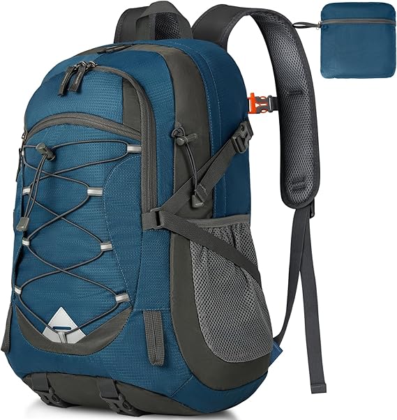 Hiking Backpack 40L Lightweight Foldable Backpack for Men Women Durable Water Resistant Daypack Rucksack for Camping Cycling Climbing Walking Mountaineer Outdoor Sports