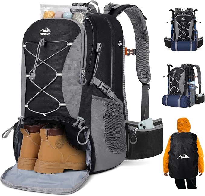 50L Hiking Backpack Waterproof Camping Backpack for Men Women Lightweight HIking Daypack Outdoor Travel Daypack