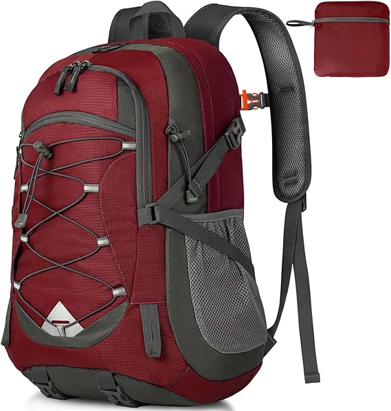 Hiking Backpack 40L Lightweight Foldable Backpack for Men Women Durable Water Resistant Daypack Rucksack for Camping Cycling Climbing Walking Mountaineer Outdoor Sports
