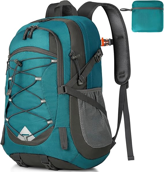 Hiking Backpack 40L Lightweight Foldable Backpack for Men Women Durable Water Resistant Daypack Rucksack for Camping Cycling Climbing Walking Mountaineer Outdoor Sports