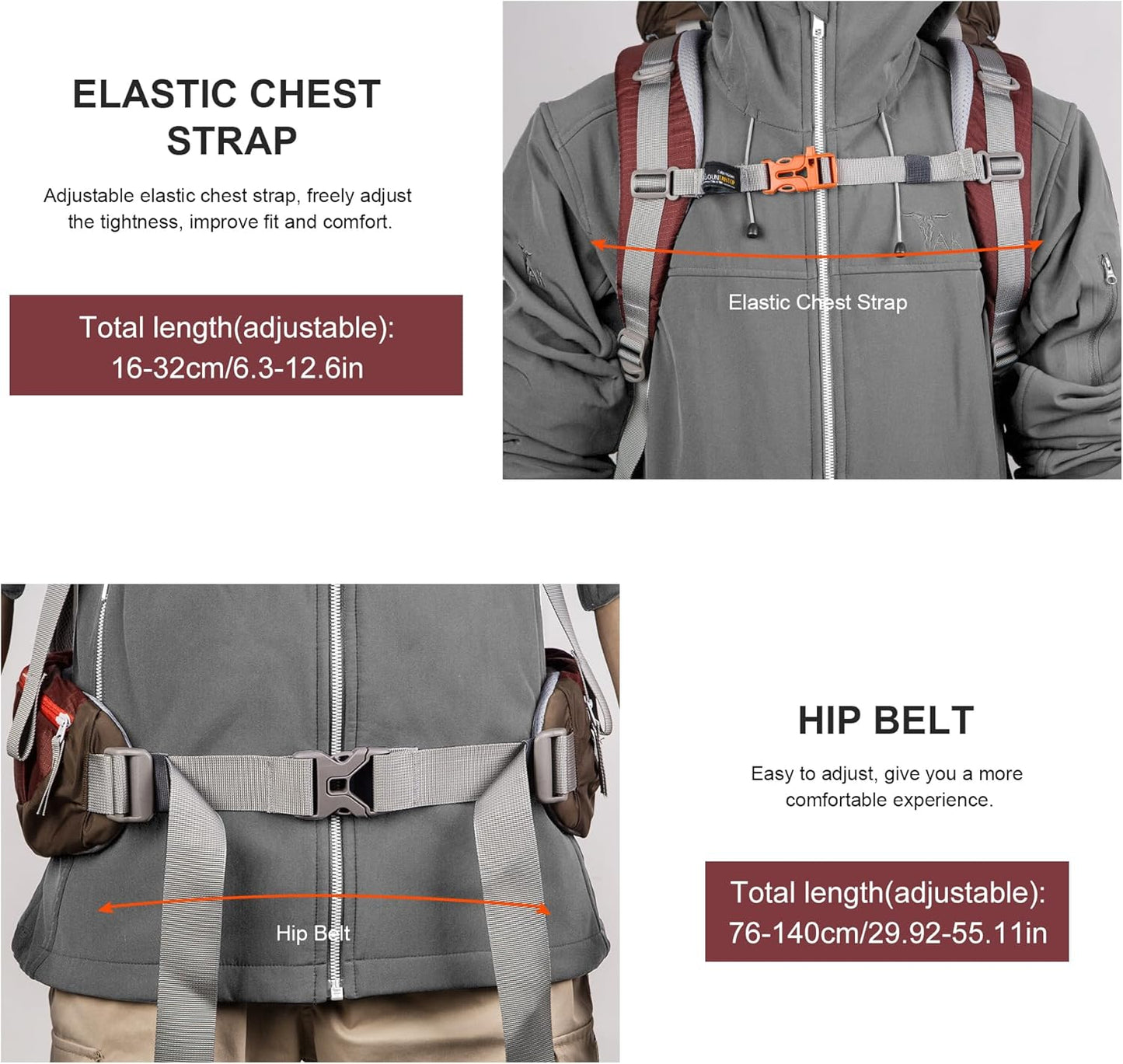 70L Hiking Backpack water-resistant Internal Frame Backpacks Large Trekking Mountaineering Rucksack with Rain Cover for Men Women Cover Outdoor