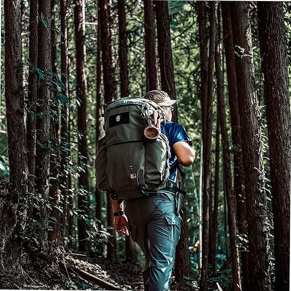45L Men's Backpack, Hiking Backpack for Bushcraft Camping Hiking Backpacking Outdoors