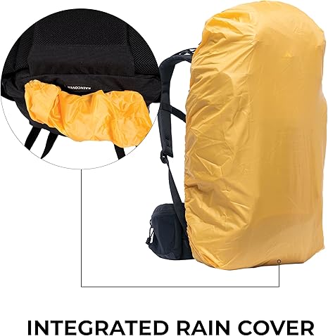 55L Scout Inner Frame Backpack for Hiking, Camping, Backpacking, Rain Cover