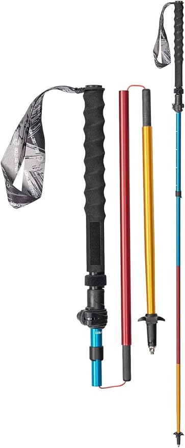 Trekking Poles adjust, Lightweight, AONIJIE Alloy & Carbon Hiking Poles, Adjustable 110 to 130cm Ultralight For Trial Running,Outdoor,Mountaineering Sticks,Colourful