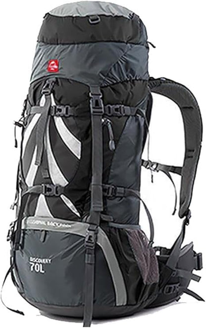 70+5L Lightweight Hiking Backpack, Ripstop Fabric - Lightweight CR Carrying System - Comfort Weight Bearing, Brown, Ultralight Hiking Backpack