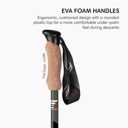 Trekking Poles – ultralight, backpacking, hiking poles, adjustable, foldable, customizable, cork grip, aluminum walking pole