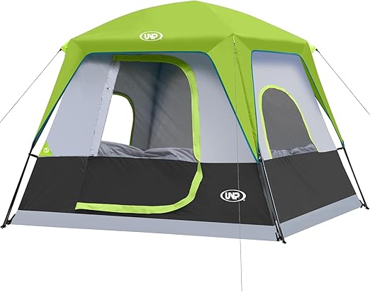 UNP 4-Person Tent, Portable Cabin Tent, Camping Tent 4-Person Easy Set Up, Waterproof with Top Rainfly for Outdoor Camping/Hiking