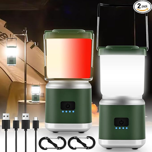 Rechargeable LED Camping Lantern for Kids Adult Camping Emergency Lights for Power Outages Mini Waterproof Portable Camping Tent Lamp Lantern Night Light Flashlight for Camping Hurricane
