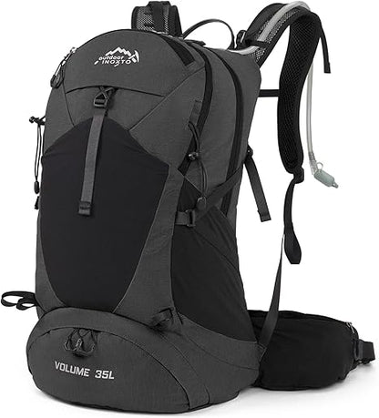 Hiking Backpack,35L Waterproof Hiking Daypack with 3L Water Bladder and Rain Cover, Lightweight Travel Camping Backpack for Men Women