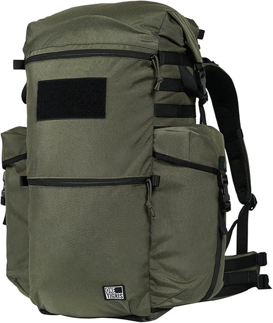 45L Men's Backpack, Hiking Backpack for Bushcraft Camping Hiking Backpacking Outdoors