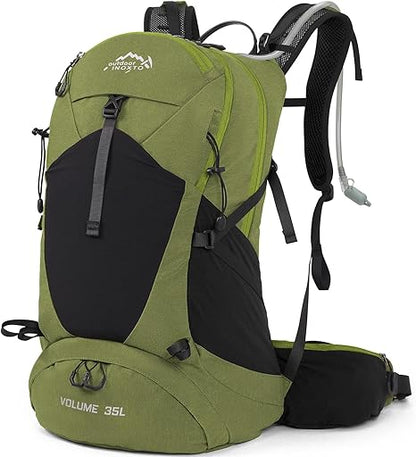 Hiking Backpack,35L Waterproof Hiking Daypack with 3L Water Bladder and Rain Cover, Lightweight Travel Camping Backpack for Men Women