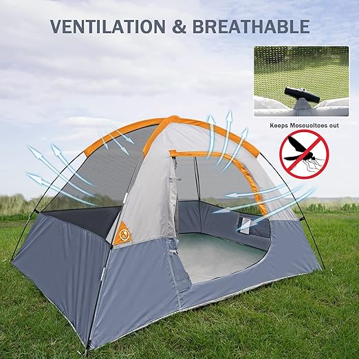 Camping Tent 2 Person, Waterproof Windproof Tent with Rainfly Easy Set up-Portable Dome Tents for Camping…