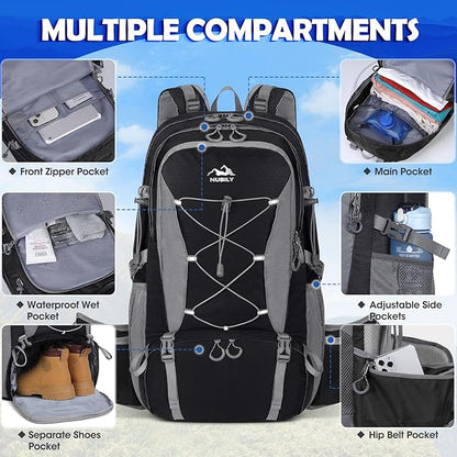 50L Hiking Backpack Waterproof Camping Backpack for Men Women Lightweight HIking Daypack Outdoor Travel Daypack