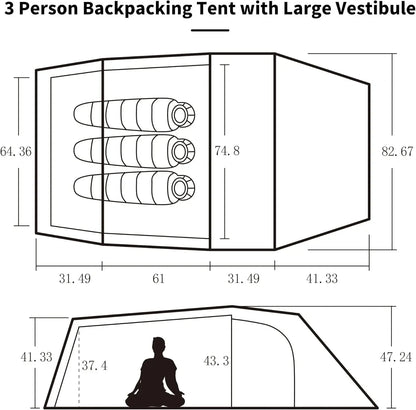 Opalus Tunnel Backpacking Tent