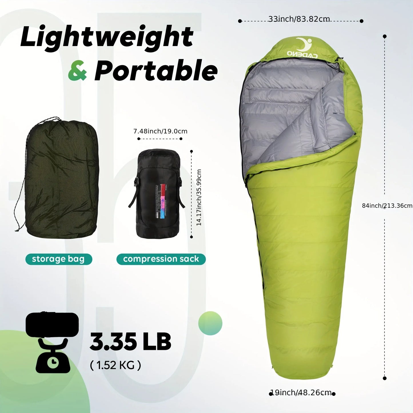 Portable Winter Down Sleeping Bag