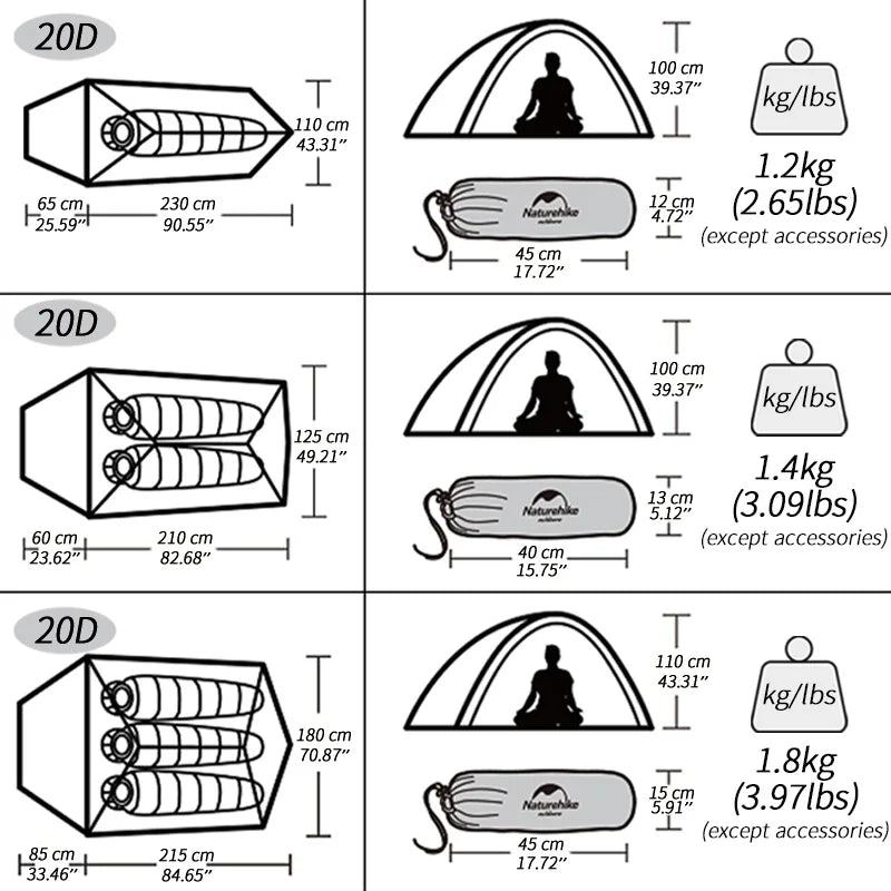 Cloud Up 3 People Tent